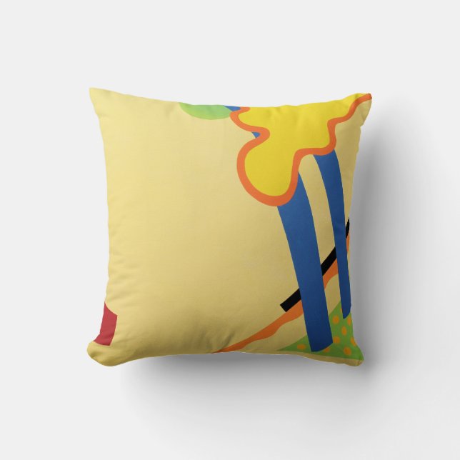 Blå gräs 3-Abstrakt Pillow Kudde (Framsida)