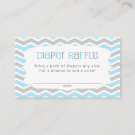 Blå Grått Baby Shower Raffle Biljett Tilläggskort