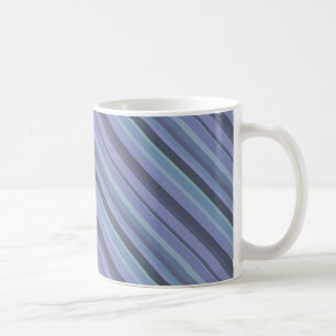 Blå grått diagonal rand kaffemugg