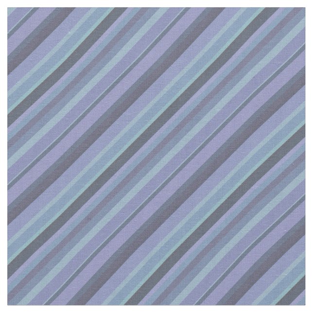 Blå grått diagonal rand tyg (Närbild)