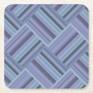 Blå grått diagonal rand väv mönster underlägg papper kvadrat