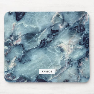 Blå grått faux marble struktur musmatta