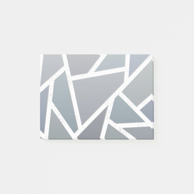 Blå grått-mosaic mönster post-it block (Framsida)