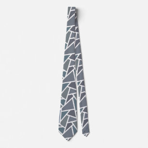 Blå-grått-mosaik mönster slips