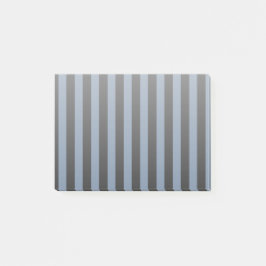 Blå grått och svart rand post-it block