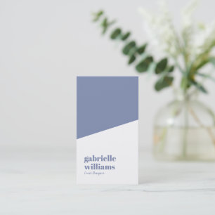 Blå grått och vit minimalistisk utformning visitkort