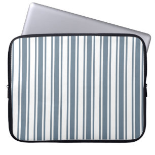 Blå-grått och vitt kandiseriskt rand laptop fodral
