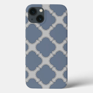 Blå grått quatrefoil Fodral-Mate iphone case