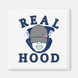 blå grått REAL HUVA GUY IN HOODIE Magnet