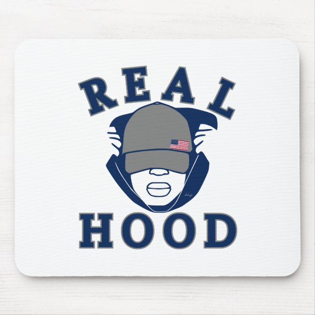 blå grått REAL HUVA GUY IN HOODIE Musmatta (Framsidan)