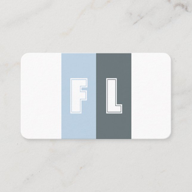 Blå grått-skuggor färg palettkalligrafi QR-kod Visitkort (Framsida)