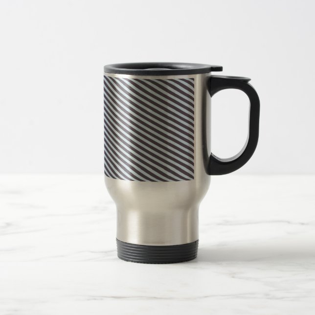 Blå Grått stripe Resemugg (Höger)