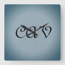 Blå Grått-ur och vakter Fyrkantig Klocka