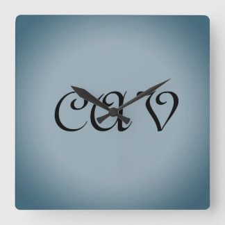 Blå Grått-ur och vakter Fyrkantig Klocka