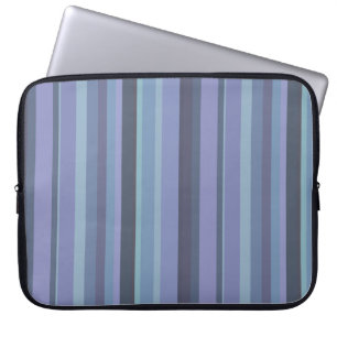 Blå-grått-vågrät rand laptop sleeve