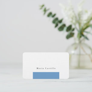 Blå Grått-vit minimalistisk design med enkel Elega Visitkort
