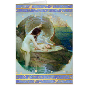 Blå Grattisar på Nyfödd bebis-kortet Hälsningskort