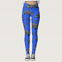 Blå Grävling Leggings