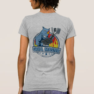 Blå "Grill Master" för kvinnor T Shirt