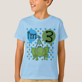 Blå grodd 3:e födelsedag Tshirts och gåvor