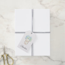Blå Grön Akvarell Teddybjörn Bebis Shower