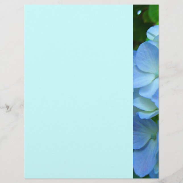 Blå Grön Blommig Tematisk Flyers papper Designer (Framsidan)