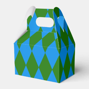 Blå Grön Harlekin Rutig Design Presentaskar