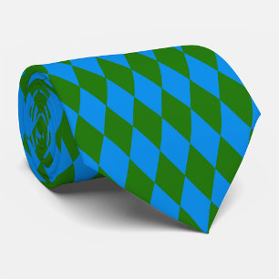 Blå Grön Harlekin Rutig Design Slips