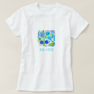 Blå & grön Illustrerad t-shirt kollektion