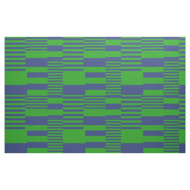 Blå Grön Lapptäcke Randig Design  Tyg (Fat Quarter)