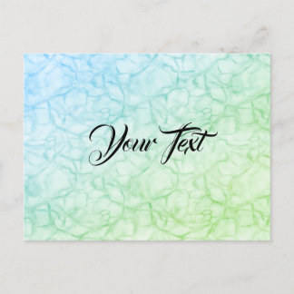 Blå Grön Marmor Mönster Stylish Söt Vykort