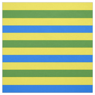 Blå Grön Och Gul Randig Design Tyg