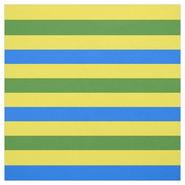 Blå Grön Och Gul Randig Design Tyg (Provkarta)