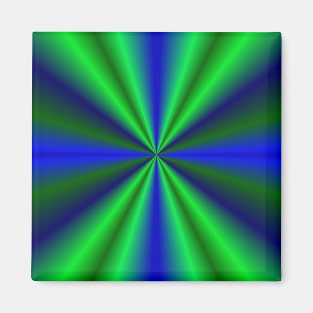 blå grön regnbåge magnet (Framsidan)