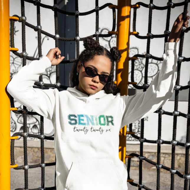Blå Grön Senior 2026 Typografi T Shirt (Blue Green Senior 2026 Typography Hoodie)