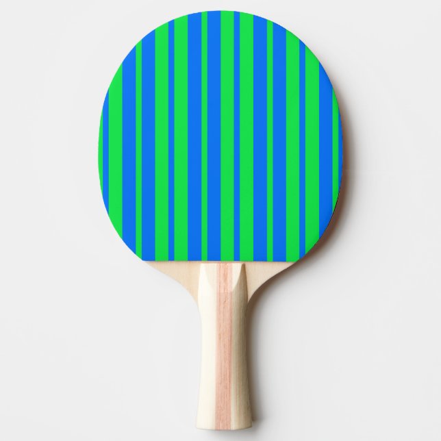 Blå Grön Stilfull Randig Mönsterdesign  Pingisracket (Framsidan)