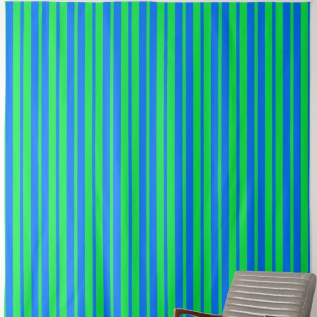 Blå Grön Stilig Randigt Mönster Design  Tyg (Skapare uppladdad)