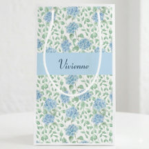 Blå Grön Vildblomma Akvarell Monogram