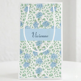 Blå Grön Vildblomma Akvarell Monogram