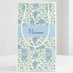 Blå Grön Vildblomma Akvarell Monogram