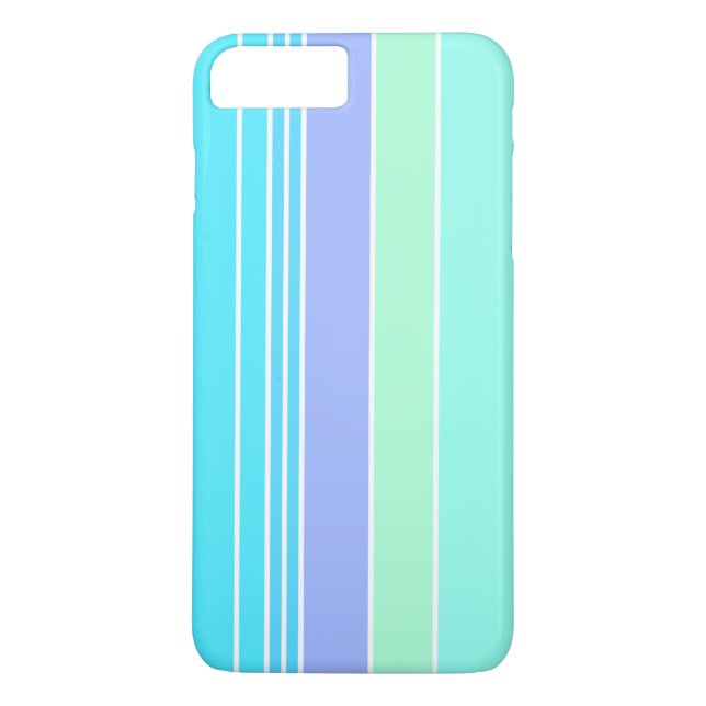 Blå Gröna och Lila Ränder Case-Mate iPhone Skal (Baksida)