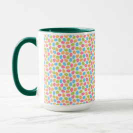 BLÅ GRÖNA ORANGE ROSA PÅSKEÄGG MUGG