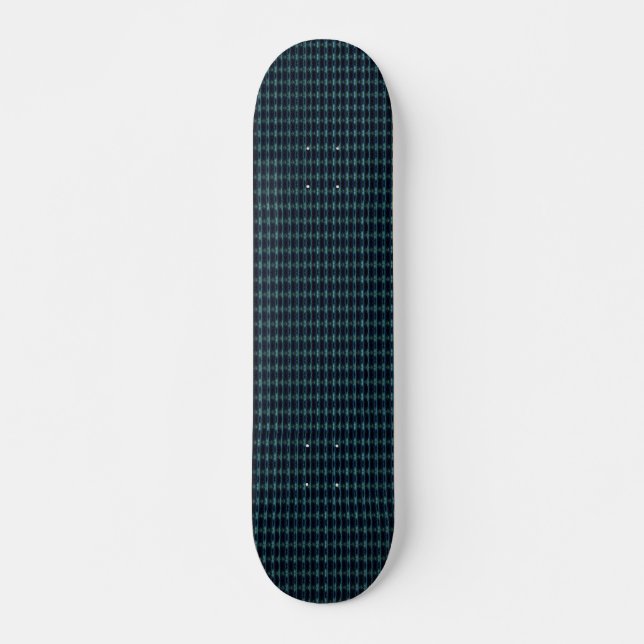 Blå Gröna Regnbågsstjärnor , Artdeco Mönster Skateboard Bräda 20,5 Cm (Framsida)