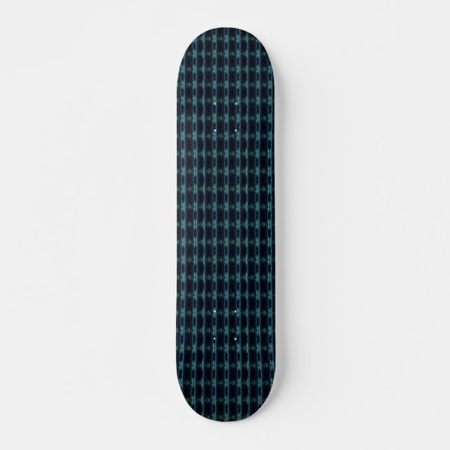 Blå Gröna Regnbågsstjärnor , Artdeco Mönster Skateboard Bräda 21,5 Cm (Framsida)