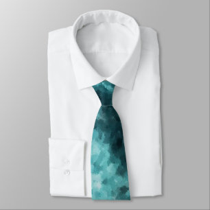 Blå Grönt Abstrakt Galaxy Gaze Manar kuppe Tie Slips