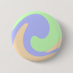 Blå grönt, fluid marble boho fold mönster knapp