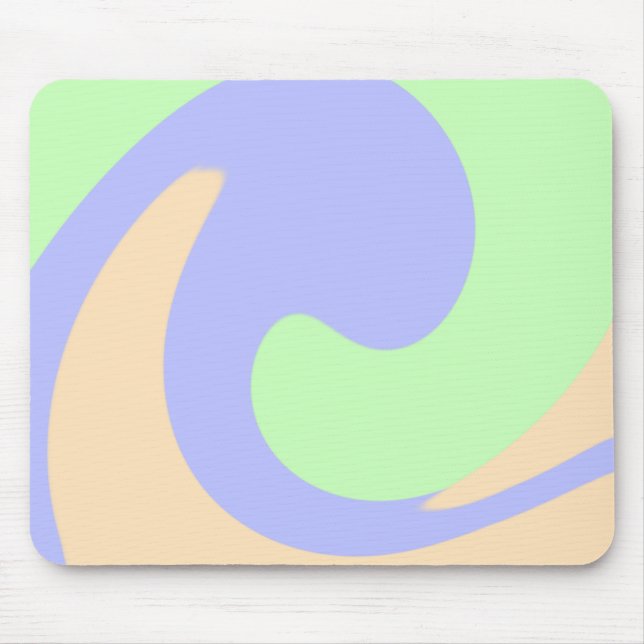 Blå grönt, fluid marble boho fold mönster musmatta (Framsidan)