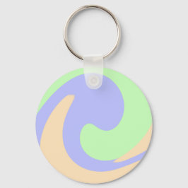 Blå grönt, fluid marble boho fold mönster nyckelring