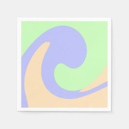 Blå grönt, fluid marble boho fold mönster pappersservett