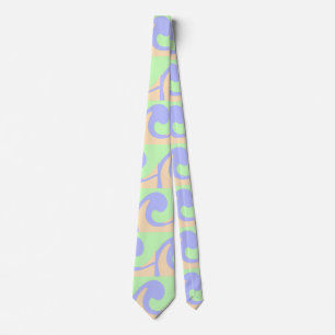Blå grönt, fluid marble boho fold mönster slips